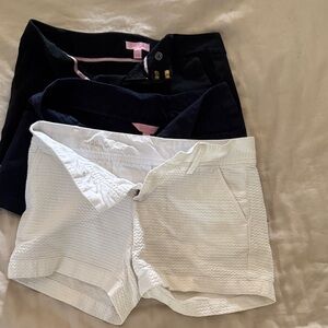 Lilly Pulitzer White and Black Women Shorts